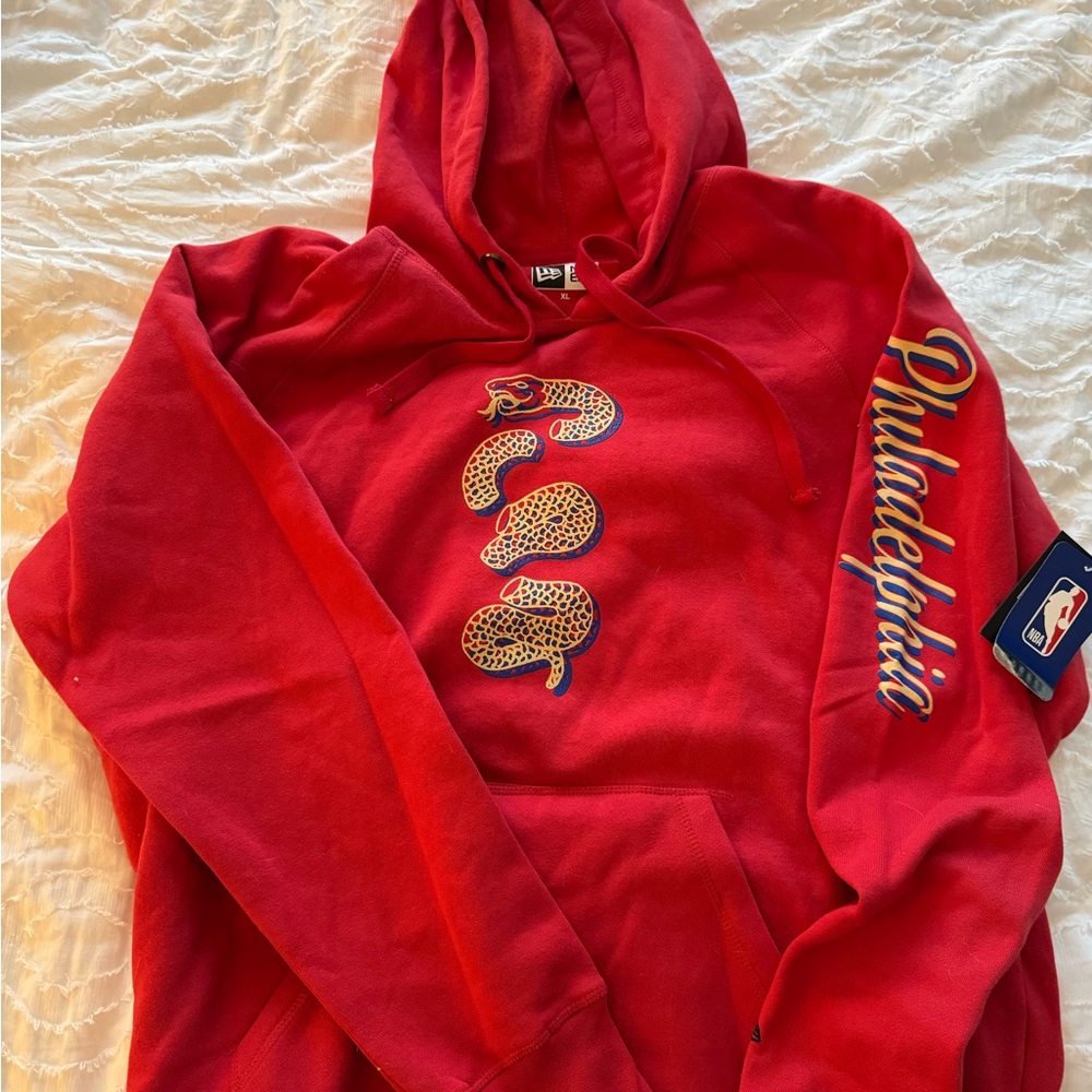 New ERA NBA Sixers Hoodie with Snake Design